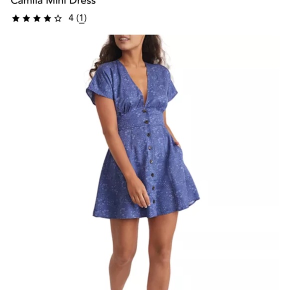 Marine Layer Dresses & Skirts - Marine layer Camila Blue Mini Dress‎ small